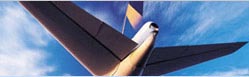 An image of an aeroplanes tail